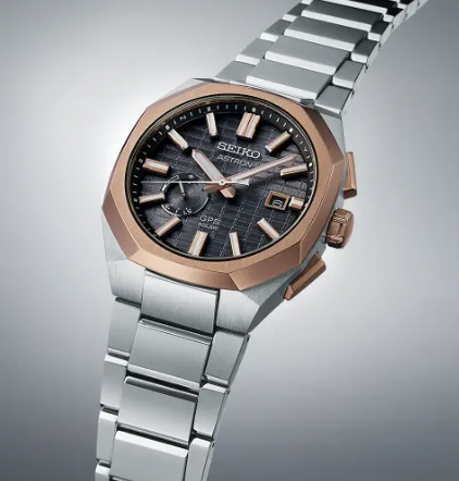 Seiko SSJ014 Gray Dial Rose Gold GPS Astron Solar Watch