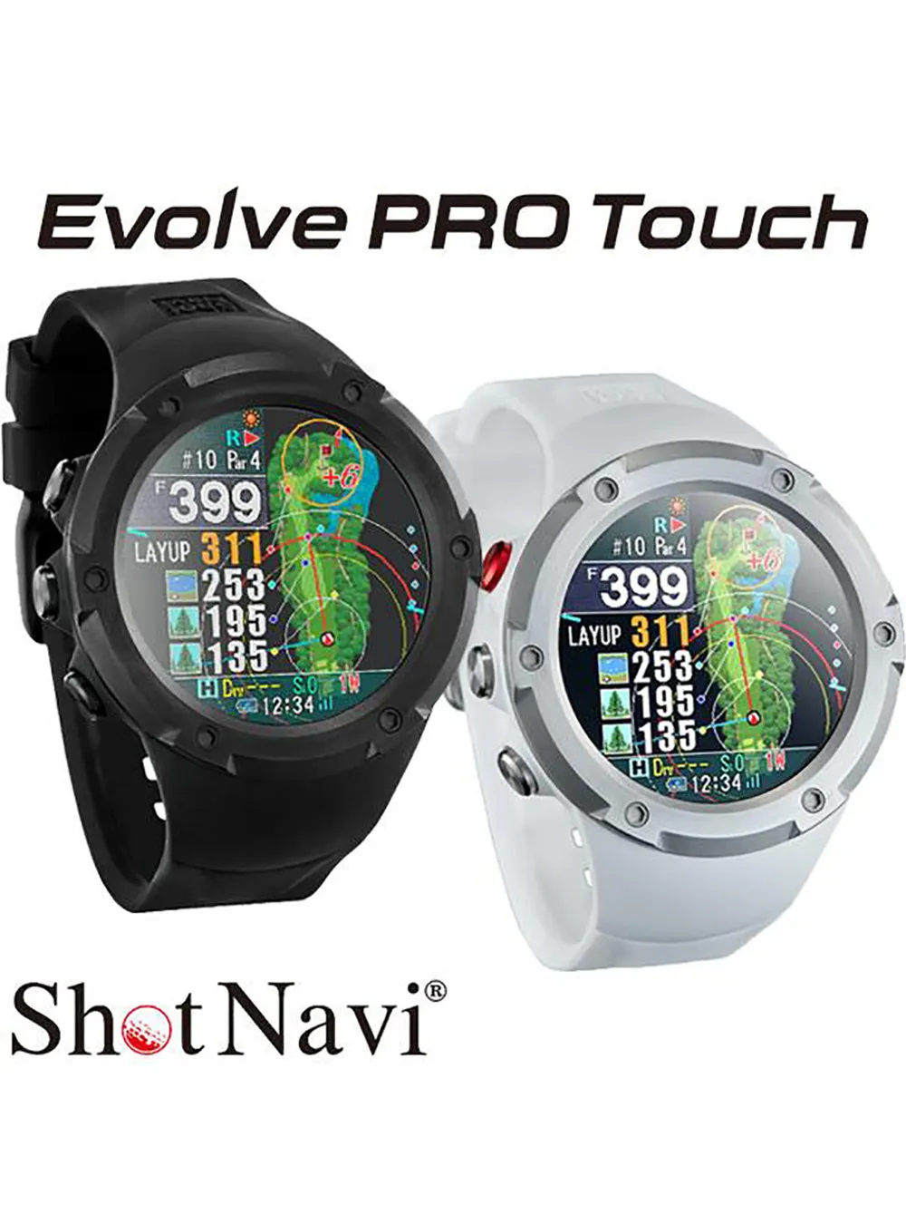 SHOT NAVI EVOLVE PRO TOUCH GPS GOLF WATCH MADE IN JAPAN