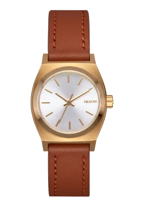 Small Time Teller Leather - Light Gold / White Sunray