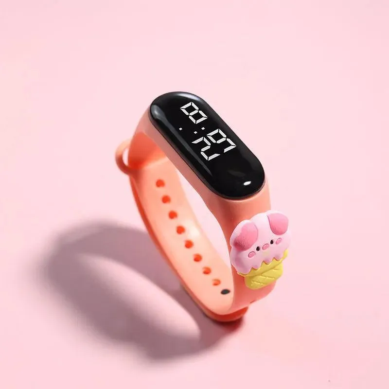 Smart LED Watch for Girls: Fashionable Waterproof Timepiece with LED Display - Stylish Kids Watches!