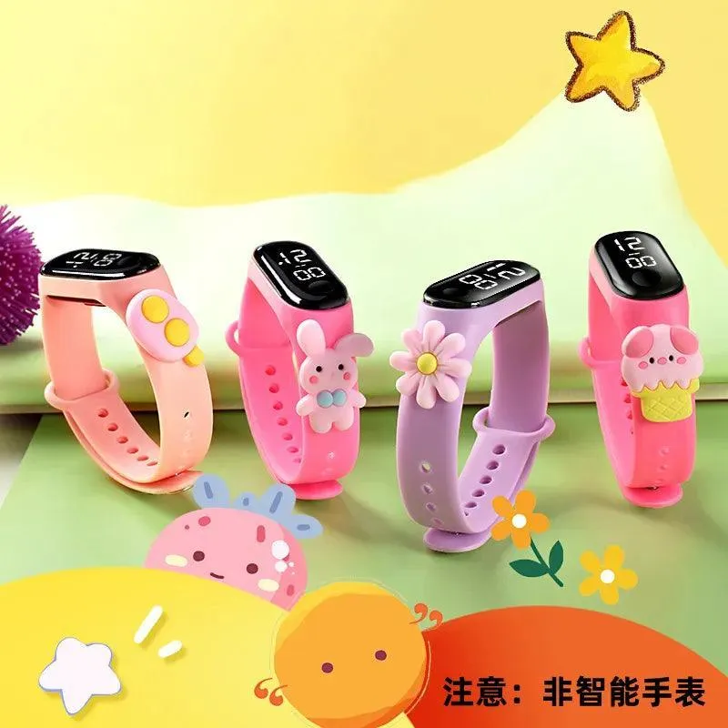 Smart LED Watch for Girls: Fashionable Waterproof Timepiece with LED Display - Stylish Kids Watches!