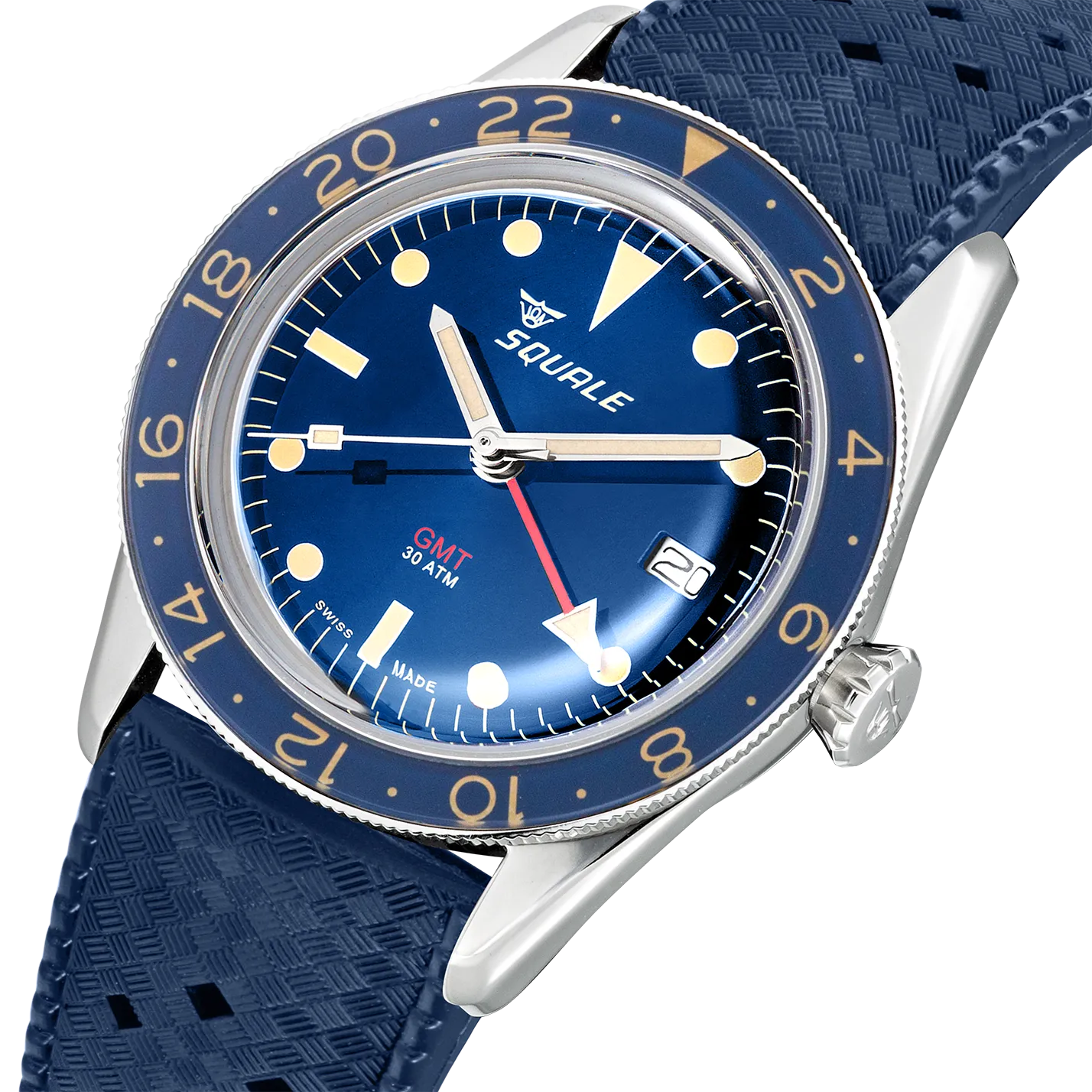 Squale Sub-39 GMT Vintage Blue SUB-39GMTB.HTB