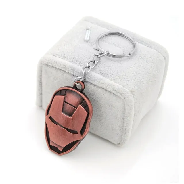 Superhero Batman Keychain Men Trinket Marvel Spiderman Key Chain V for Vendetta Iron Man Key Ring Holder Jewelry Gift Souvenirs