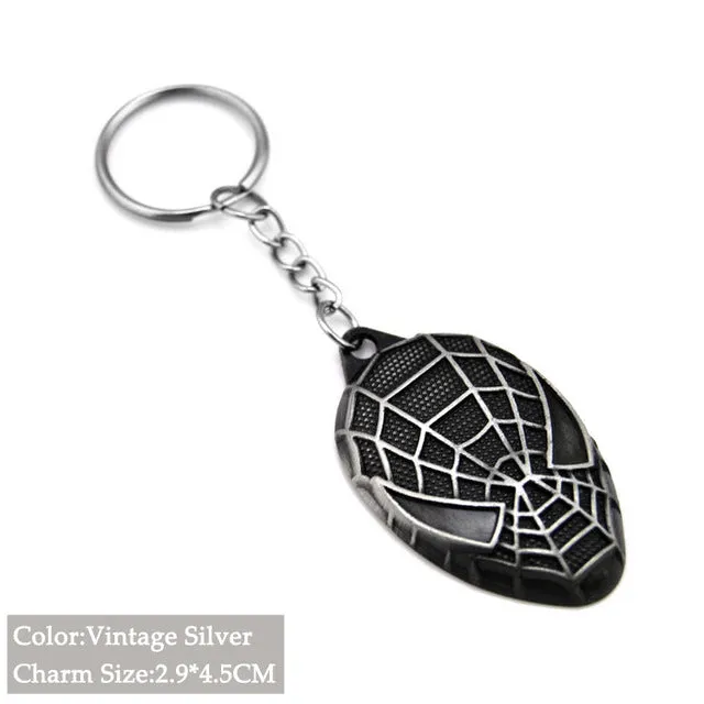 Superhero Batman Keychain Men Trinket Marvel Spiderman Key Chain V for Vendetta Iron Man Key Ring Holder Jewelry Gift Souvenirs