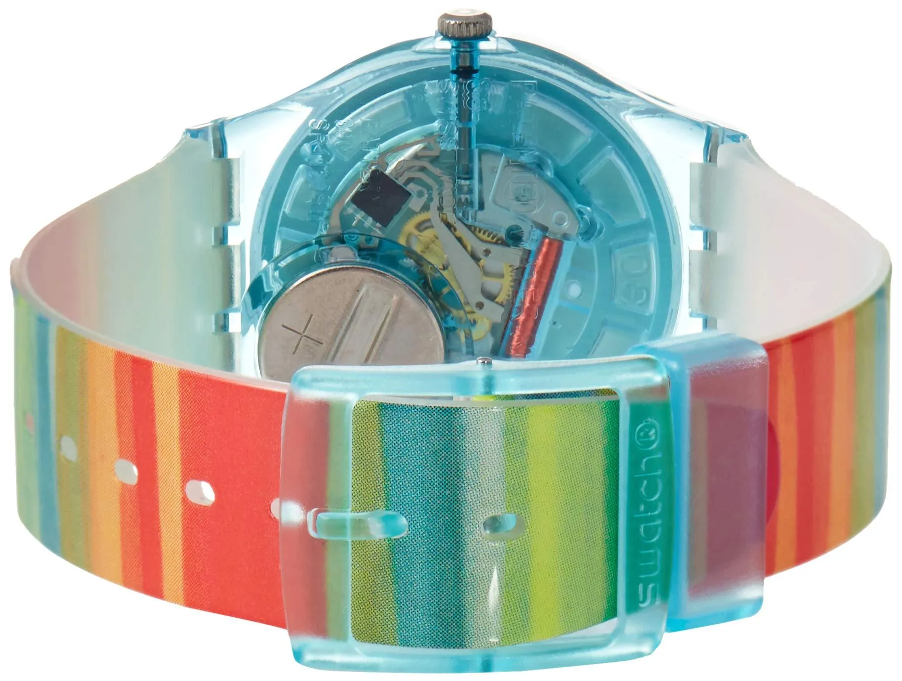 Swatch Quartz Rainbow Dial Watch