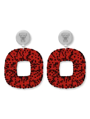 Texas Tech Double T "Tigris" Hand-beaded Earrings