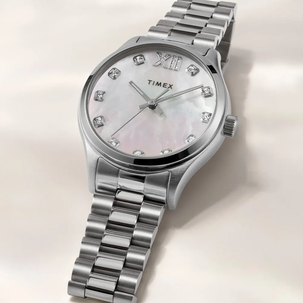 Timex Legacy 3-Hand 34mm Stainless Steel Band