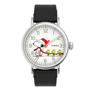 Timex Standard x Peanuts Featuring Snoopy Christmas 3-Hand 40mm Leather Band