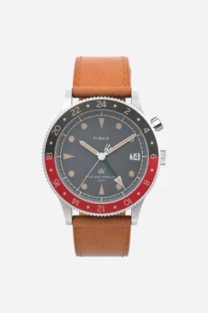 Timex Waterbury Traditional GMT 39mm Leather Strap Watch