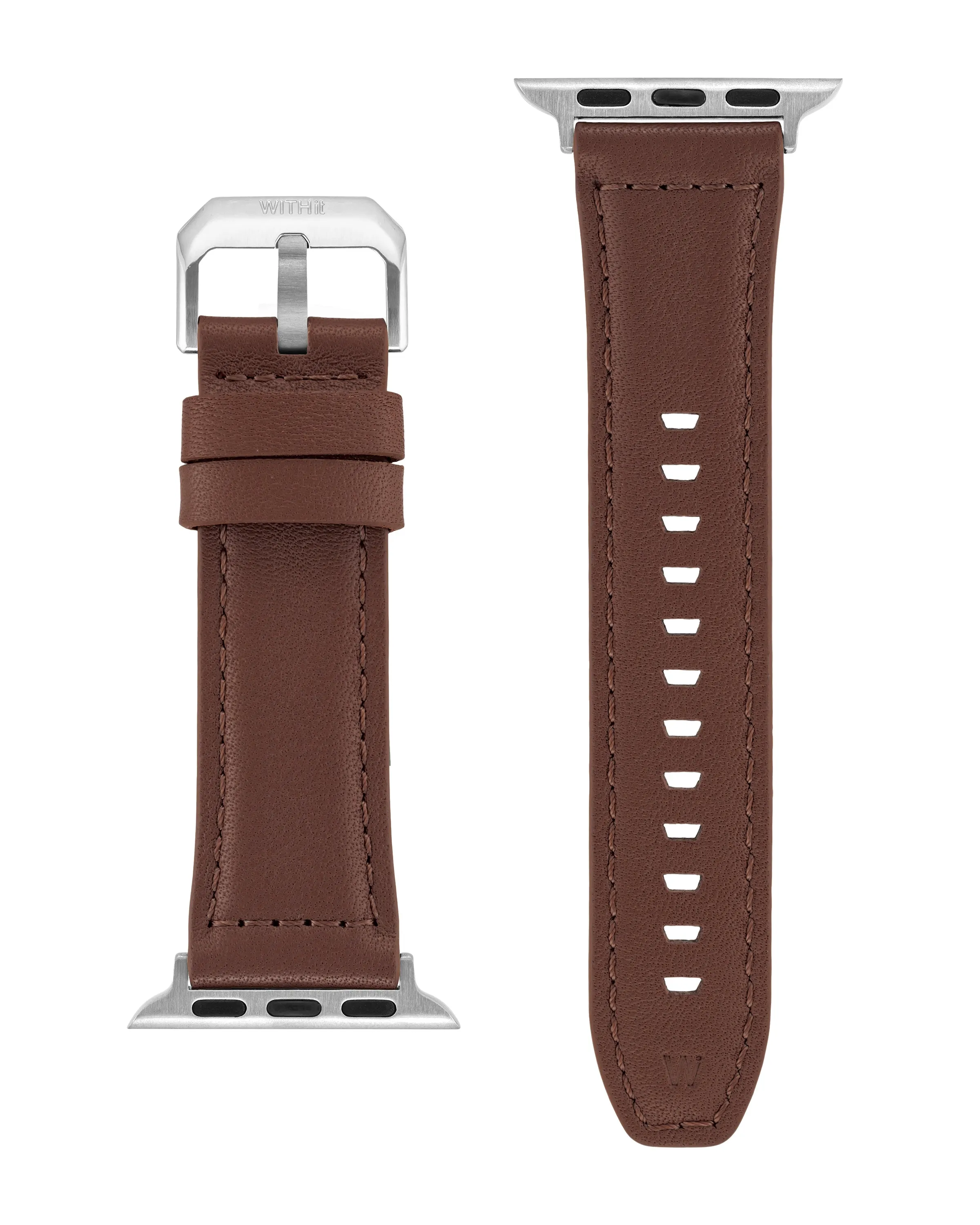 Traditional Leather Bombe Edge Strap for Apple Watch®