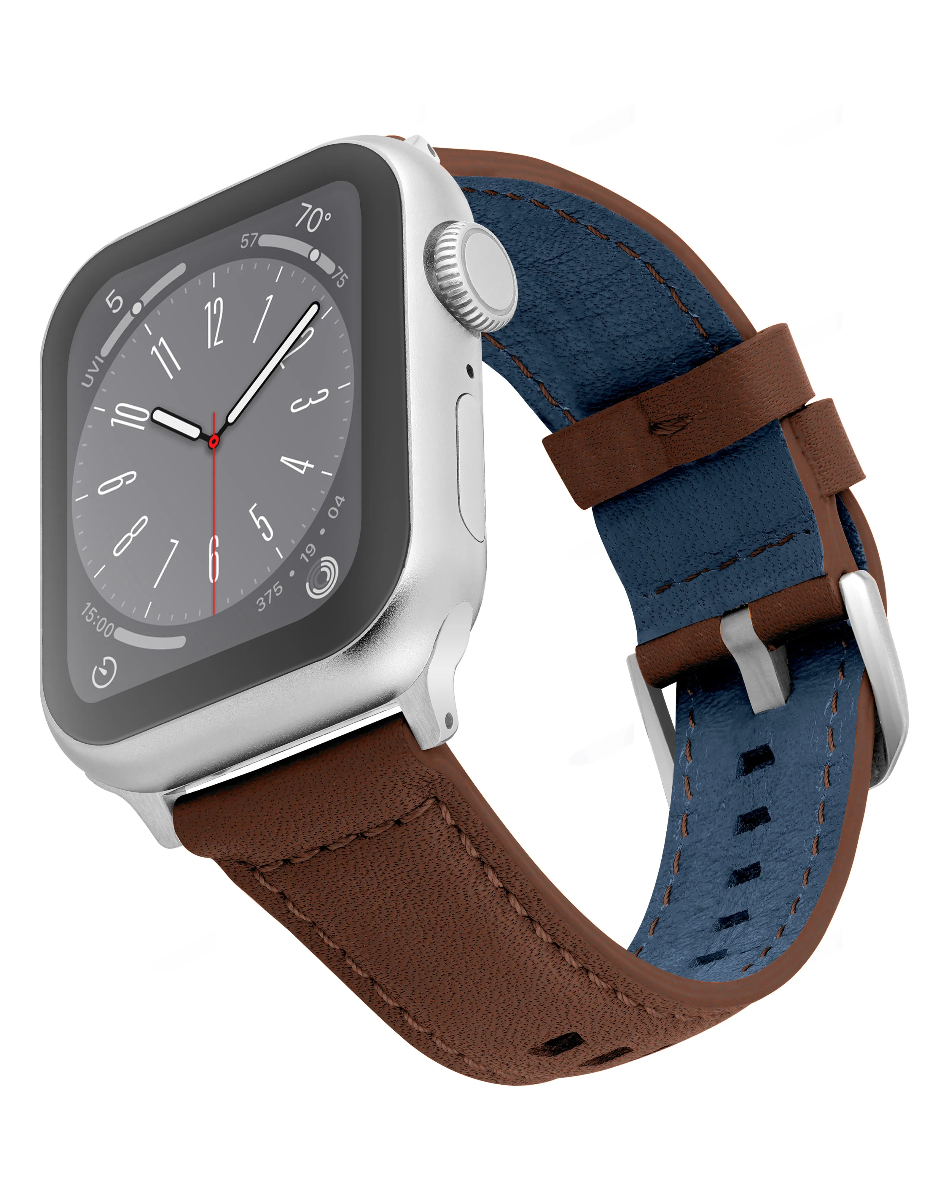 Traditional Leather Bombe Edge Strap for Apple Watch®