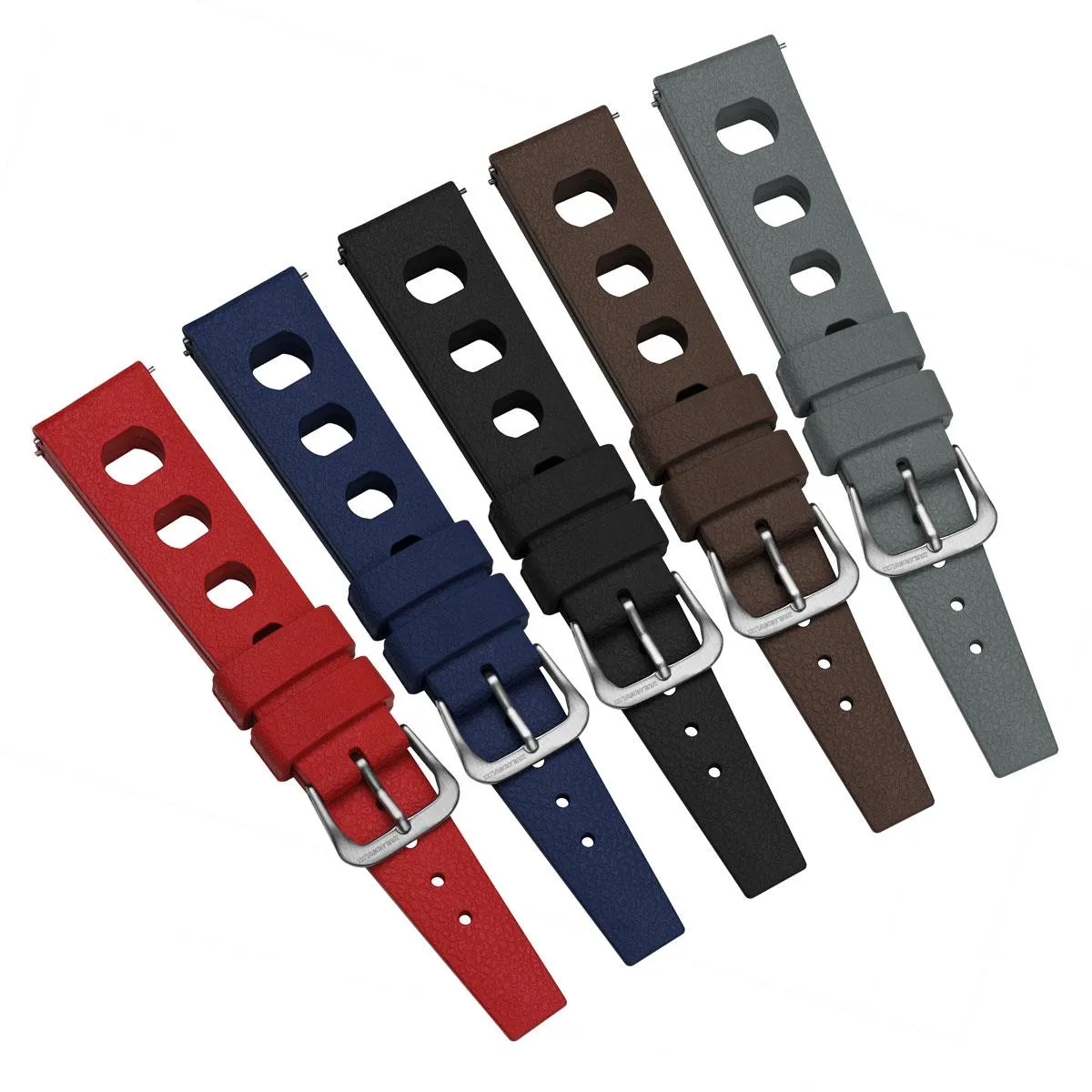 Tropical Regis FKM Rubber Watch Strap - Red