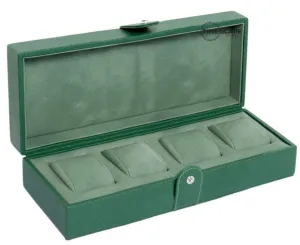 UNDERWOOD (LONDON) - 4-Unit Leather Watch Box  | UN234/GRN