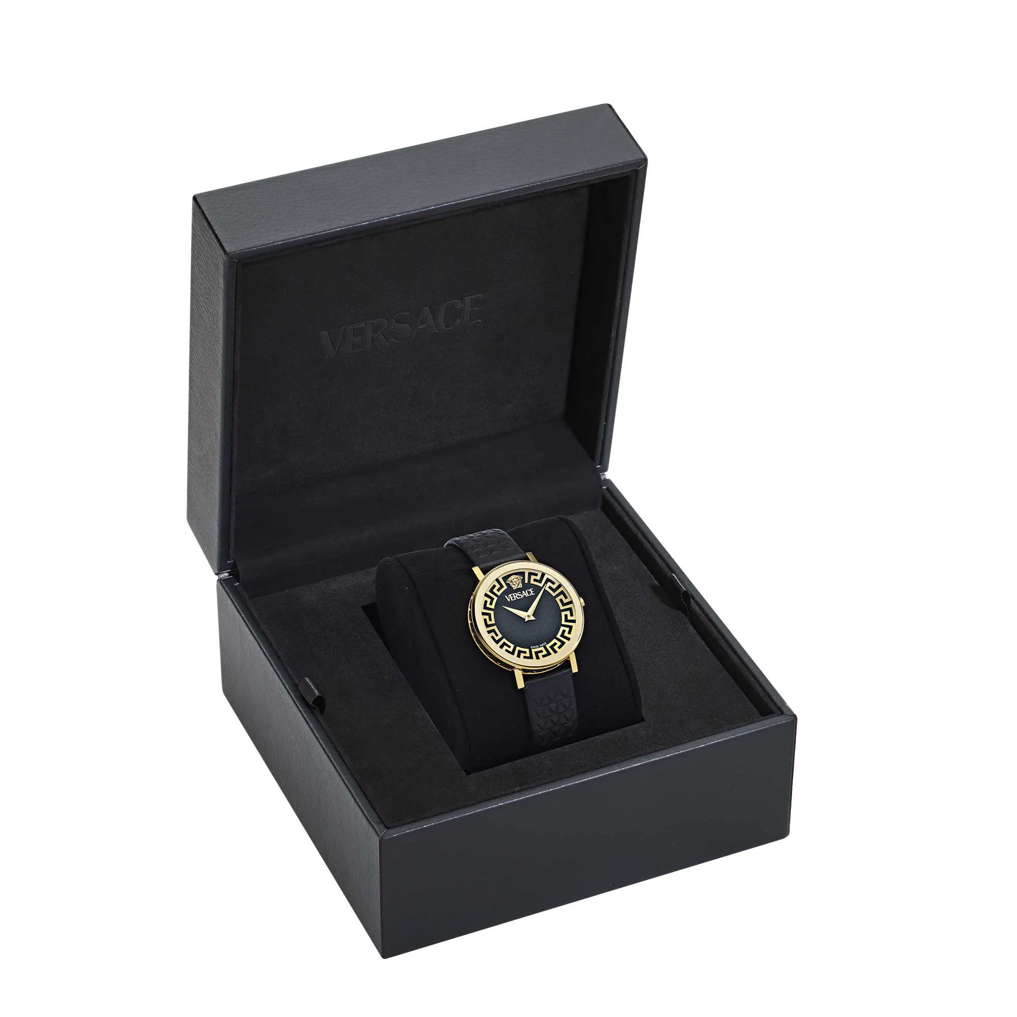 Versace Ladies Daedalus Black Guilloch Watch VE9A00224