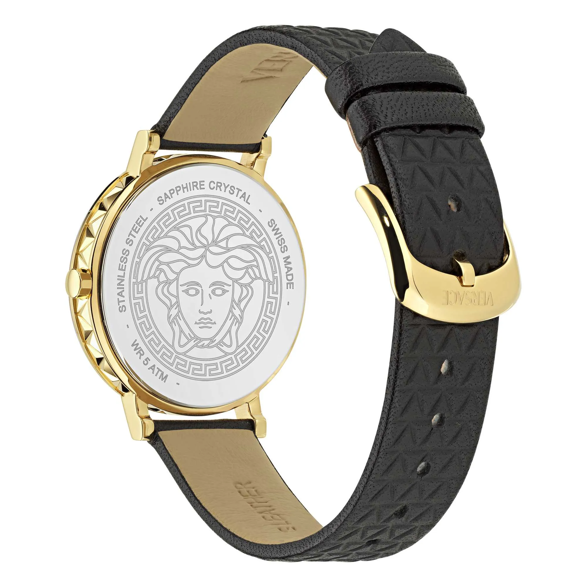 Versace Ladies Daedalus Black Guilloch Watch VE9A00224