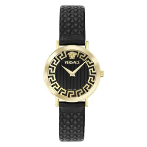 Versace Ladies Daedalus Black Guilloch Watch VE9A00224