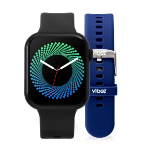 Vibez by Lifelong Smartwatch for Men|1.85" HD Display|One Watch .Two Straps|Bluetooth Calling, Multiple Watch Faces,Health Tracker,7-Day Battery (VBSWM180,Hype Series)